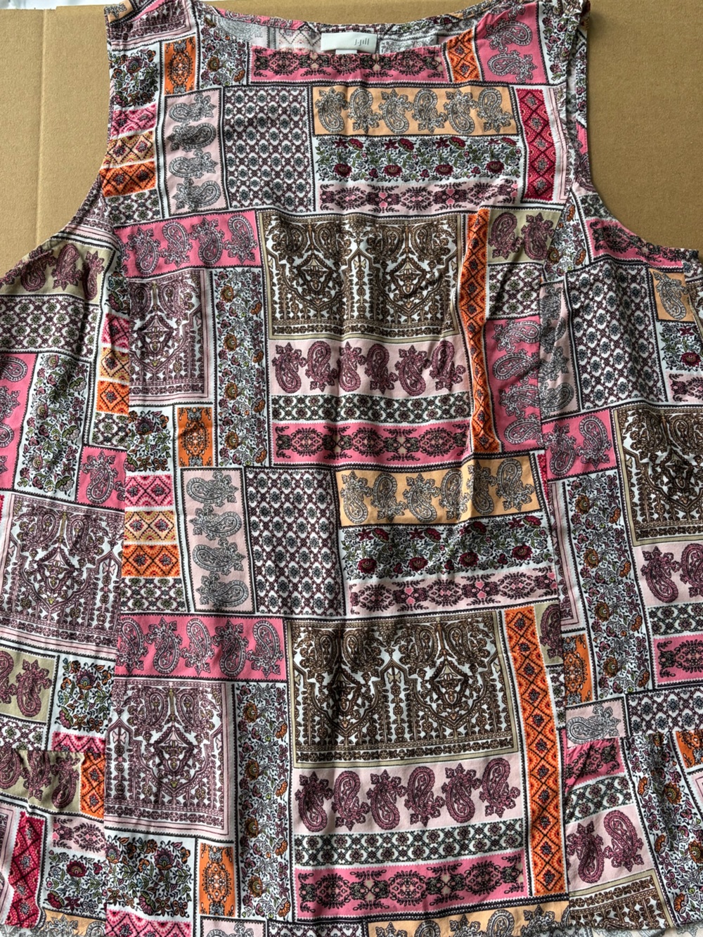 J. Jill Paisley Floral Sleeveless Blouse
